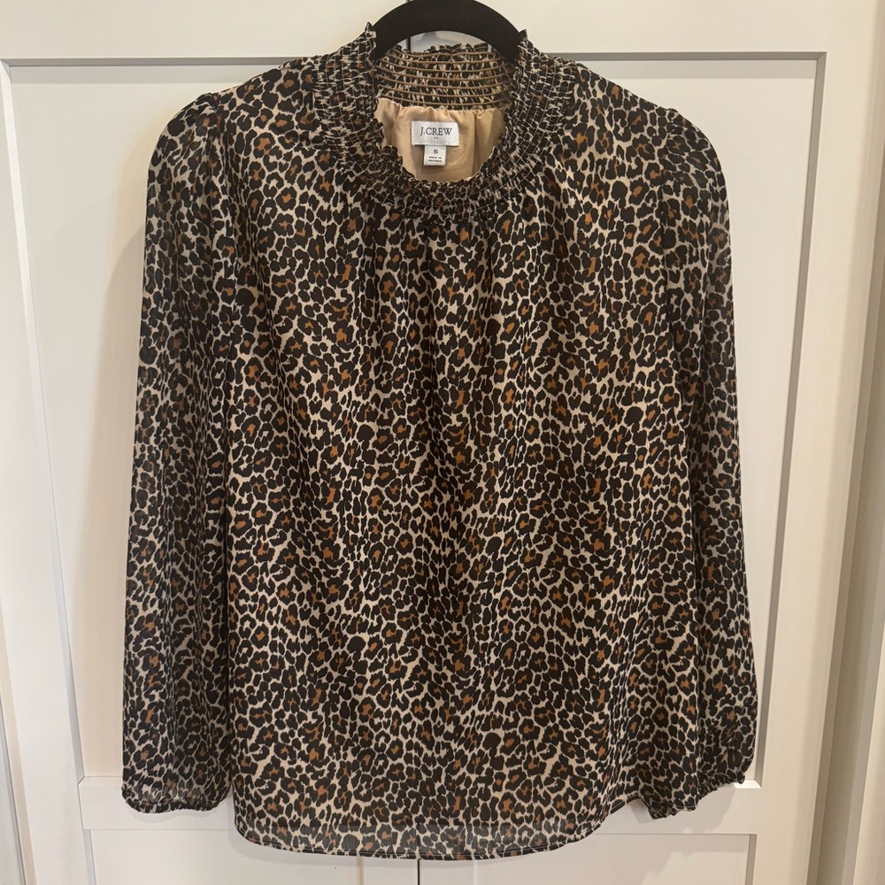 J Crew Factory Women’s Leopard Blouse